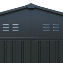 Outdoor Storage Shed, Garden Shed Backyard Utility Tool House Building With 2 Doors And 4 Vents For Car, Truck, Bike, Garbage Can, Tool, Lawnmower