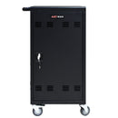 45 Bay Mobile School Charging Cart Station For Chromebook, Tablet And Laptop Computer With Power Strip Included - Black