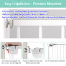 Pressure Mounted Baby Gate For Stairs - White