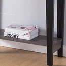 Modern Two Toned Console With Two Shelves