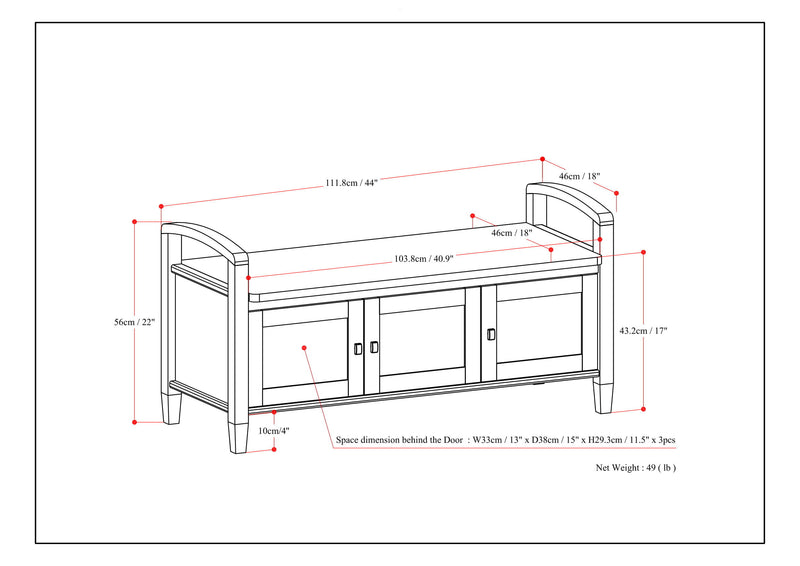 Warm Shaker - Handcrafted Entryway Storage Bench