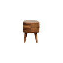 Mini Wooden Rounded Entertainment Unit - Oak