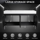 Freestanding Bathroom Vanity With Resin Sink And Storage Cabinet