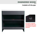 Contemporary Freestanding Bathroom Vanity With Resin Sink & Soft-Close Cabinet Doors