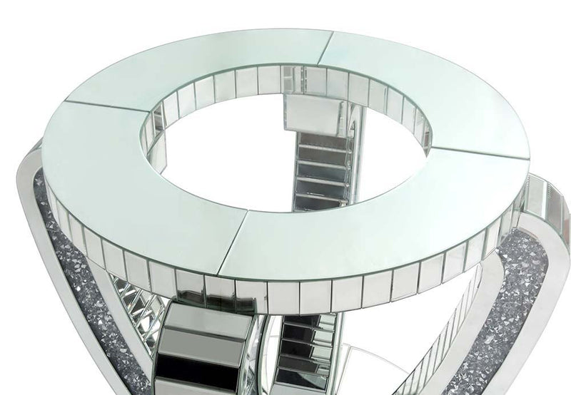 Noralie - Dining Table - Mirrored & Faux Diamonds