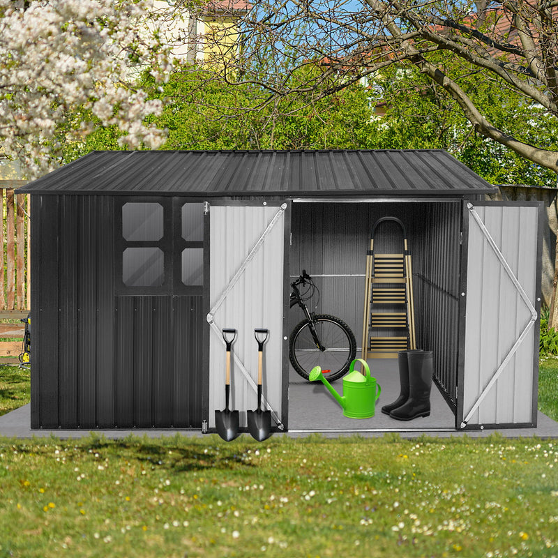 10' x 8' Garden Sheds Outdoor Storage Sheds With Window