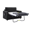 Sleeper Sofa With Foldable Mattress, USB Ports, Side Table & Storage Pocket