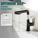 Pull Down Vessel Faucet With Lift Spout & Dual Spray Modes