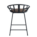 Zudora - Counter Height Chair (Set of 2) - Synthetic Leather & Black