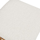 Lucia - Backless Upholstered Counter Stool With Frame - Ivory White