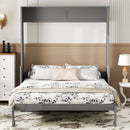 Murphy Bed With Desk, LED Lights & USB Charging Station