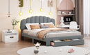 Upholstered Platform Bed With Drawer