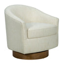 Upholstered Swivel Chair - Cream