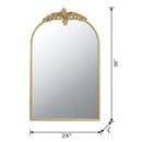 Arched Wall Mirror With Metal Frame, Wall Mirror For Living Room
