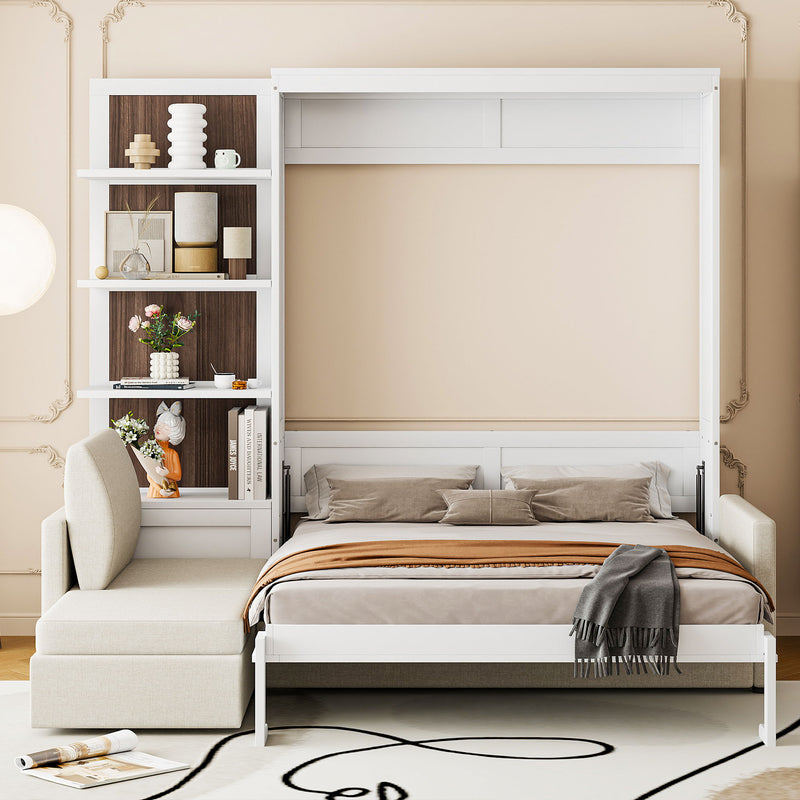 Murphy Bed With Sofa And Shelves