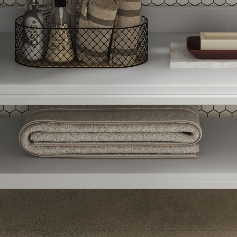 Bathroom Vanity With Ceramic Sink, Adjustable & Open Shelf