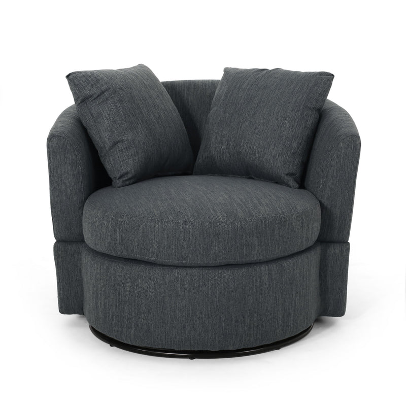 Swivel Club Chair With Circular Design