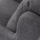 Contemporary Club Chair With Upholstered Fabric And Rubberwood Legs