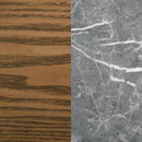 Franklin - 59" Round Dining Table - Gray And Dark Oak