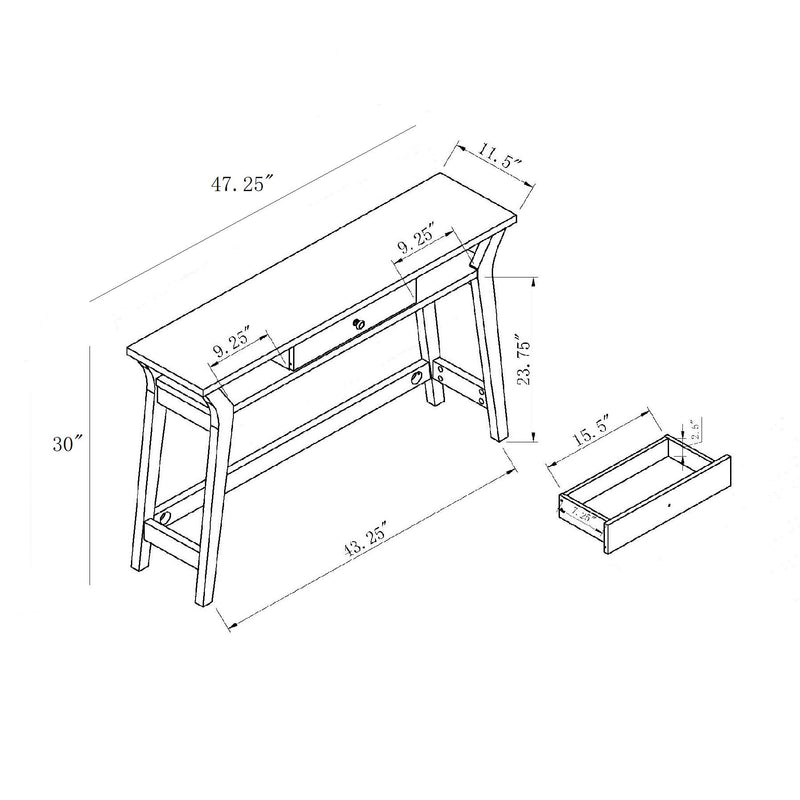 Home Hallway Console Table With Drawer