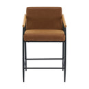 Mid Century Modern Counter Stool Set With Iron Frame