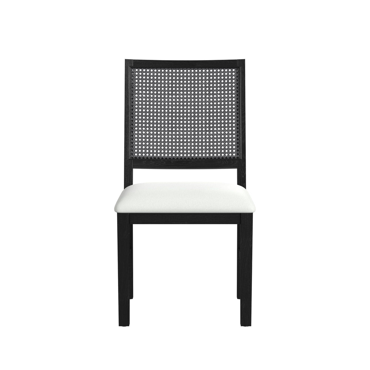 Bahama Breeze Fabric Dining Chair (Set of 2) in White / Black by Elements International, view 7