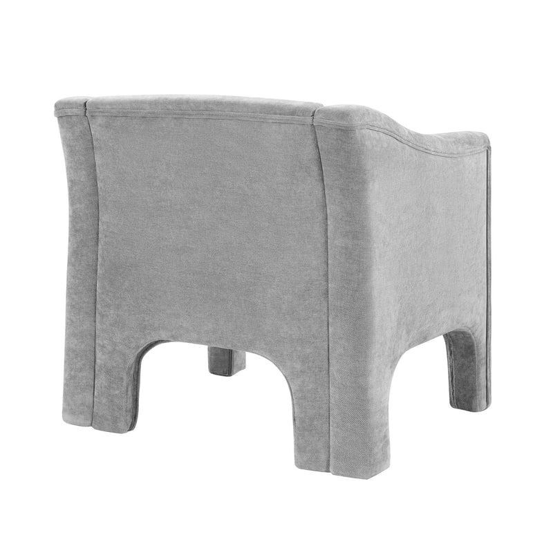 Barrel Accent Chair With Enclosed Arms