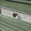 Bathroom Vanity With Rectangle Sink, Tip Out Tray - Antique Blue Green