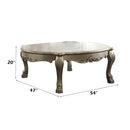 Dresden II - Coffee Table - Gold Patina & Bone