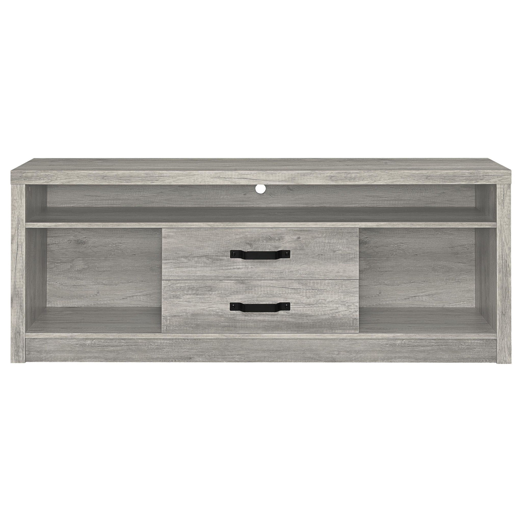 Burke 3-piece 59-inch TV Entertainment Center Grey Driftwood