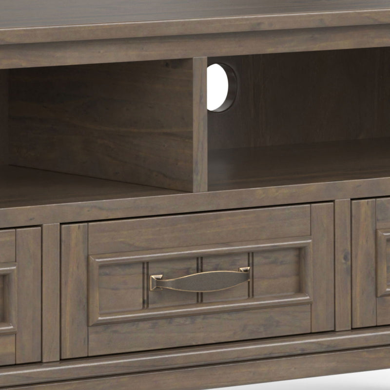 Lev - Low TV Stand - Smoky Brown