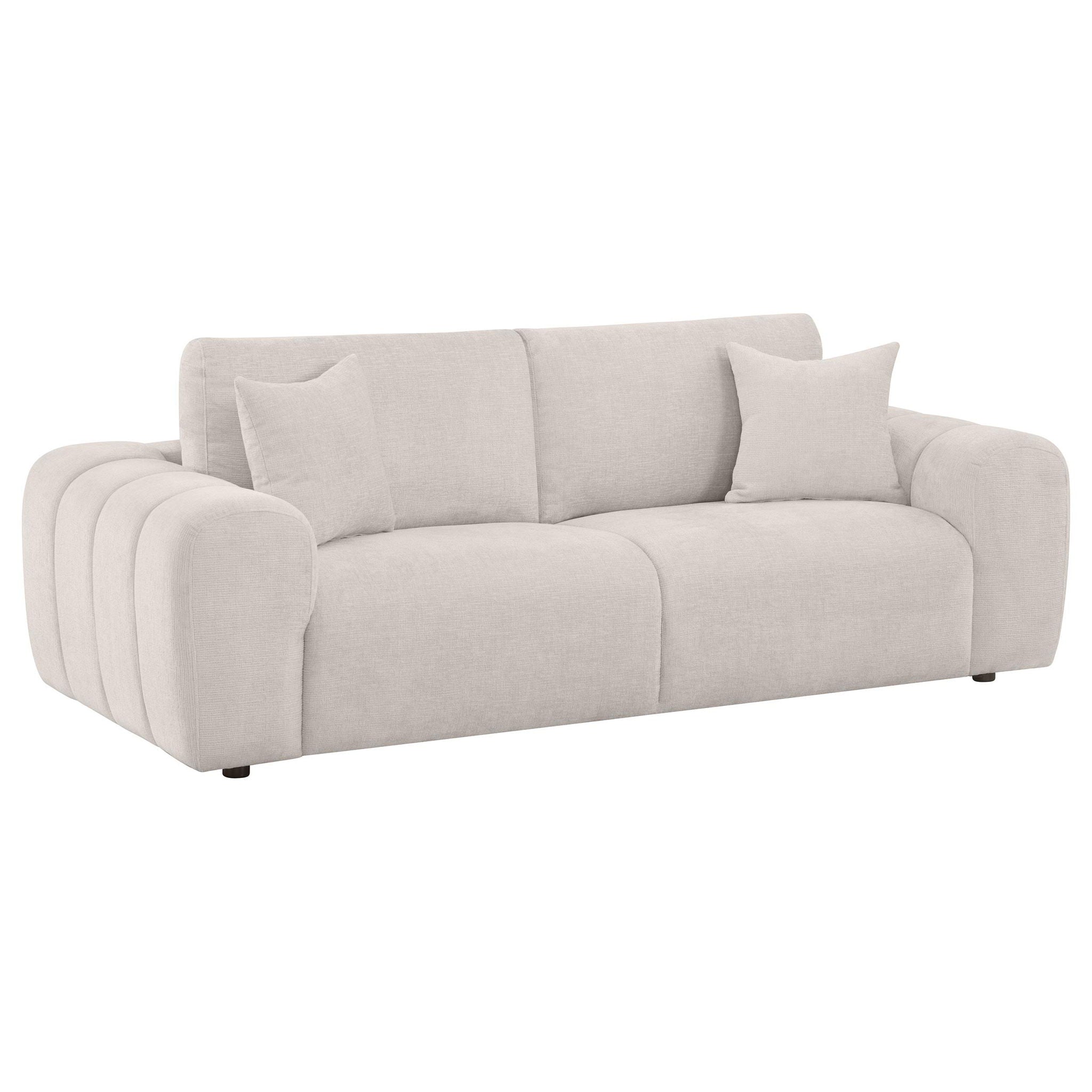 Burnett 4-piece Chenille Upholstered Sofa Set Ivory