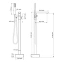 Freestanding Bathtub Faucet With Waterfall Tub Filler And Hand Shower