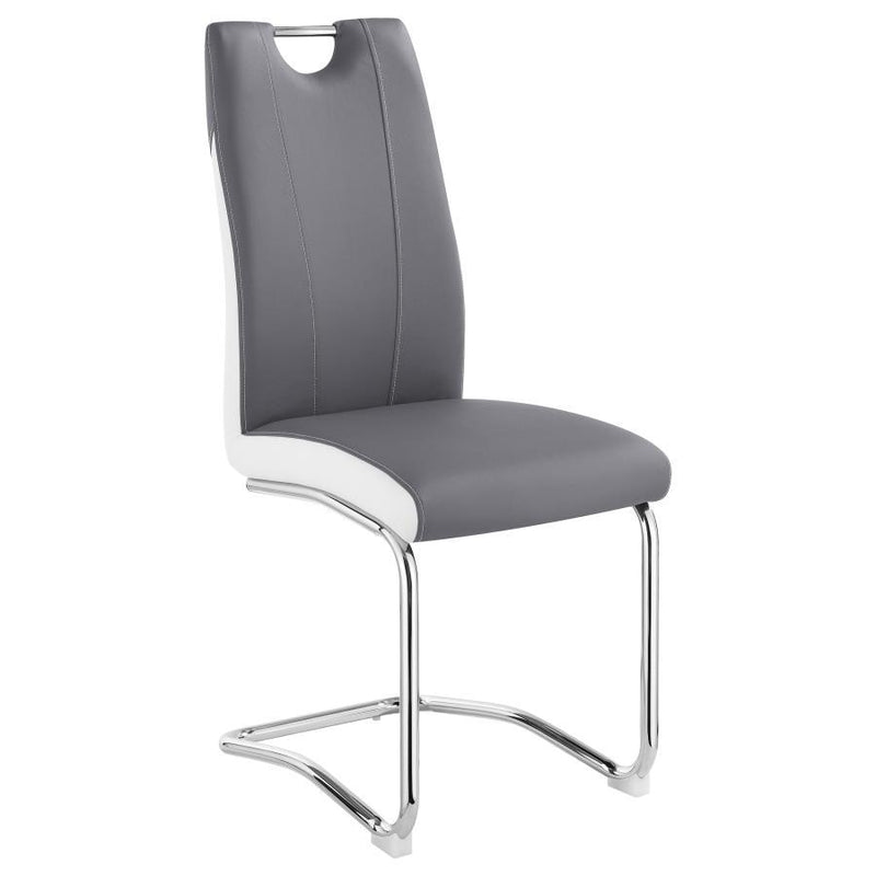 Brooklyn - Upholstered Dining Side Chair (Set of 4) - Gray - Atlantic Fine Furniture Inc