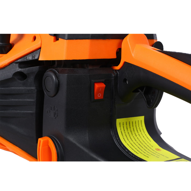 62Cc Gas Powered Chainsaw 2 Cycle Handheld Cordless Chain Saw Aluminium 18" And 20" Guide Bar - Orange