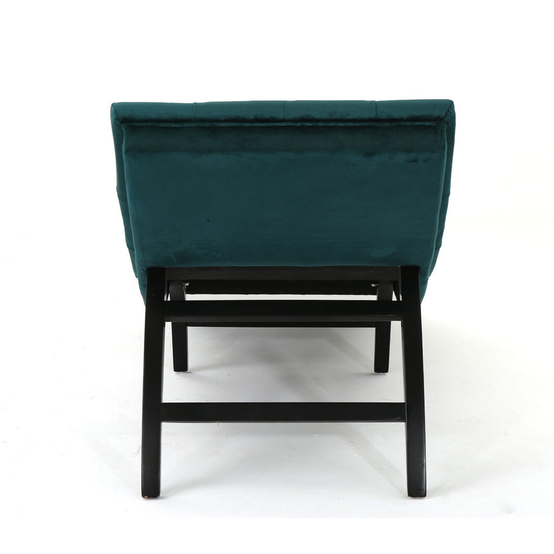 Elegant Tufted Chaise Lounge With Curved Design