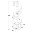 Roseglen - 8-Shelf Staircase Bookshelf - Rustic Brown