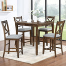 5 Piece Dining Table Set, Wooden Dining Square Table Set For 4