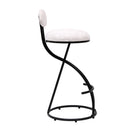 Round Print Bar Stools Upholstered Chairs For Kitchen (Set of 2)