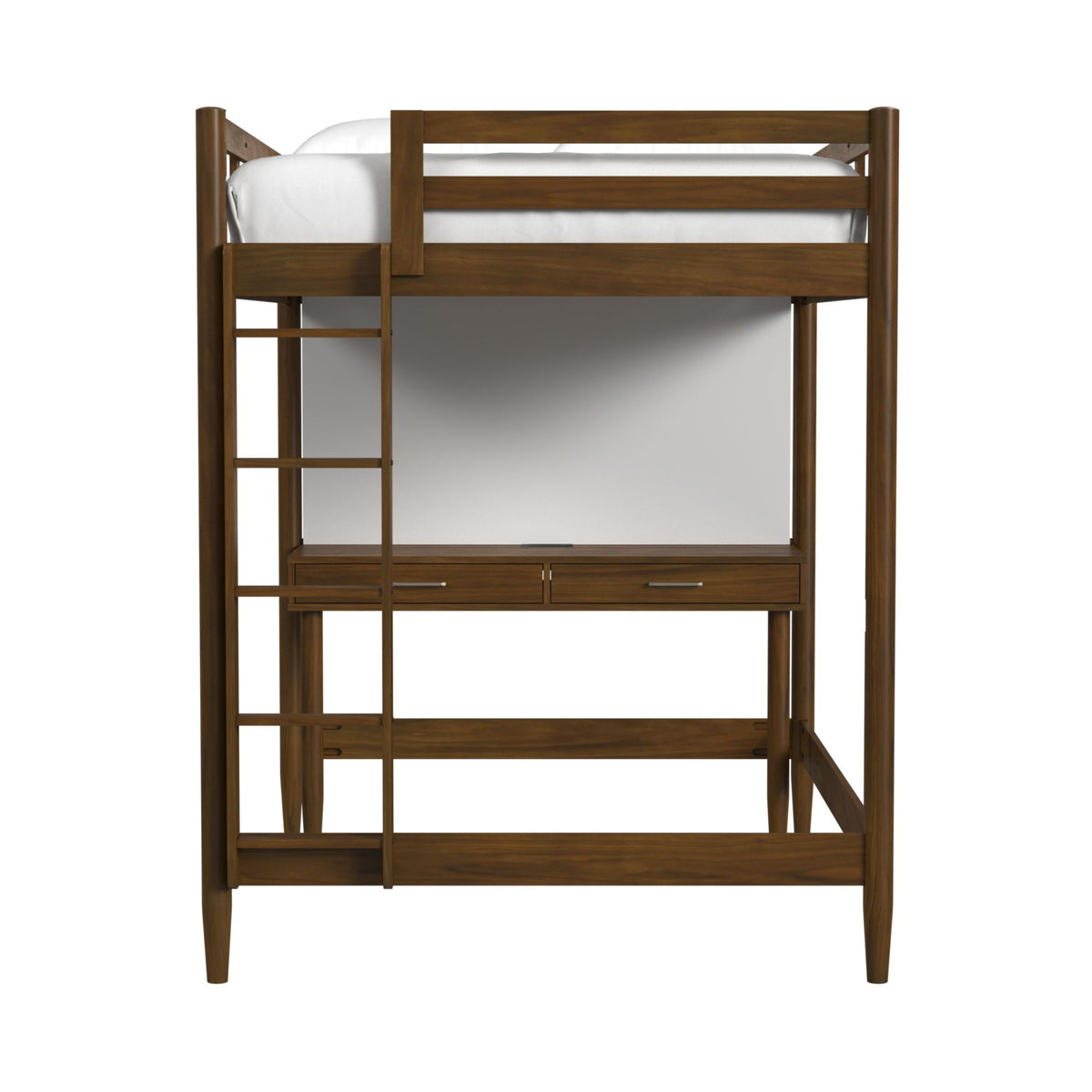 Malibu Full Loft Bed in Walnut by Elements International, view 8