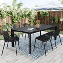 7 Piece Dining Set With Stackable Chairs