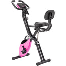 Exercise Bike Folding Stationary Bikes For Home With 16 Level Magnetic Resistance