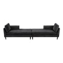 Modern Chaise Lounge With Dual Layer Armrests