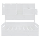 Daybed With All-In-One Cabinet And Shelf