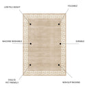 Toucan - Washable Non - Slip Area Rug - Beige