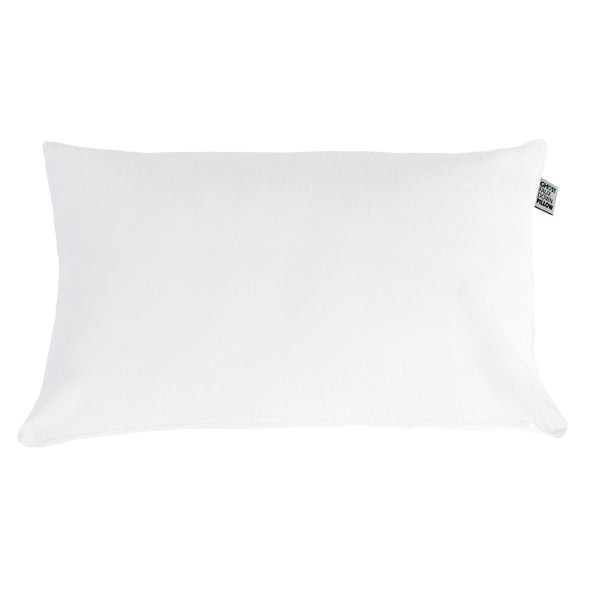 Ghostpillow - Faux Down Luxury Pillow With Microfiber Gel Clusters, Cotton Cover - White