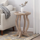 French Country Style Accent Table With Hourglass Design