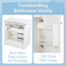 Freestanding Bathroom Vanity With Sink, Soft Closing Door, Tip Out Drawer