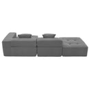 Free Combination L Shaped Modular Sectional, Minimalist Floor Couch Set, Convertible Foam Filled Cloud Compressed Couch For Living Room