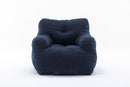 Soft Teddy Fabric Tufted Foam Bean Bag Chair With Teddy Fabric
